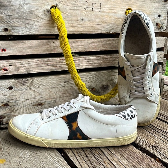 Celine Shoes - Celine Triomphe TRO1L Animal Print Sneakers Size 40 (US 9.5)